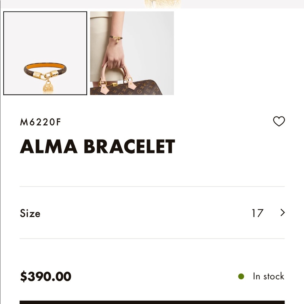 Louis Vuitton Alma Bracelet